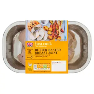 Sainsbury's Just Cook Butter Basted Breast Joint with Pork Sage & Onion Stuffing 500g