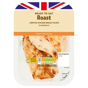 Sainsbury's Cooked Roast British Chicken Breast Fillets x2 240g