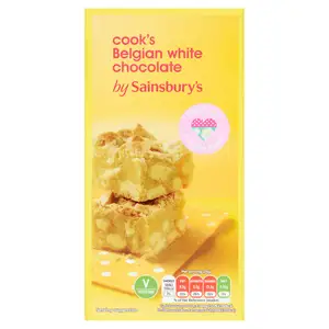 Sainsbury's Belgian Cooking Chocolate, White 200g