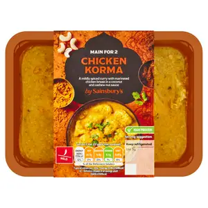 Sainsbury's Indian Chicken Korma Ready Meal Main For 2 400g