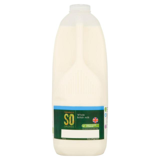 Sainsbury’s British Whole Milk, SO Organic 2.27L (4 Pint)