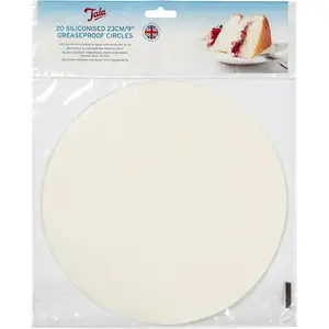 Tala Pack of 20 Siliconised 23cm Greaseproof Circles