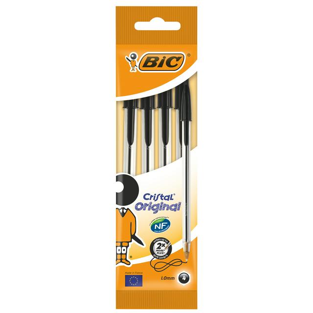 BIC Cristal Security Pen Medium Black Pk50 874453 for sale online 