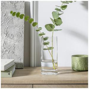 Habitat Small Round Edge Square Glass Vase - Clear - gallery image 2