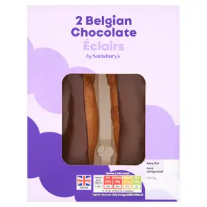 Sainsbury's Belgian Chocolate Eclairs 2x55g