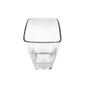 Habitat Medium Round Edge Square Glass Vase - Clear - gallery image 3