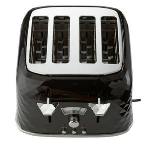De'Longhi CTJ4003 Brillante 4 Slice Toaster - Black - gallery image 2
