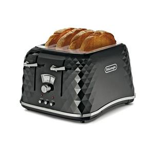 De'Longhi CTJ4003 Brillante 4 Slice Toaster - Black - gallery image 4