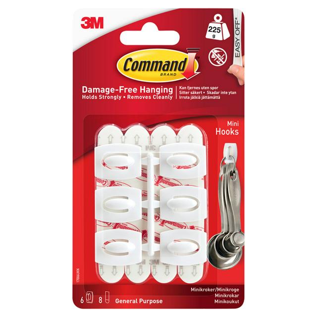 Command 6 Hooks & 8 Strips Pack