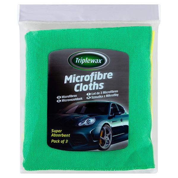 Triplewax Pack of 3 Microfibre Cloths - gallery image 1