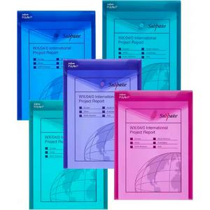 Snopake Pack of 5 A4 Assorted Polyfile Document Wallet Electra - gallery image 2