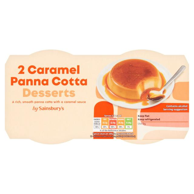 Sainsburys Sainsbury's Caramel Panna Cotta 2x120g