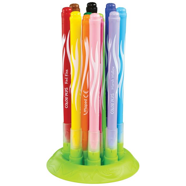 HELIX Maped Pack of 12 Colour Peps Jungle Innovation Felt Tips Pens