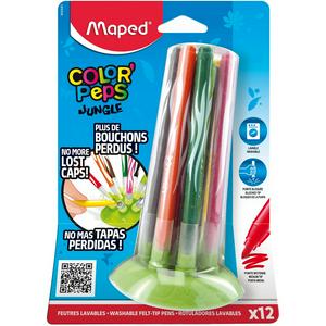 Maped Pack of 12 Colour Peps Jungle Innovation Felt Tips Pens - gallery image 3
