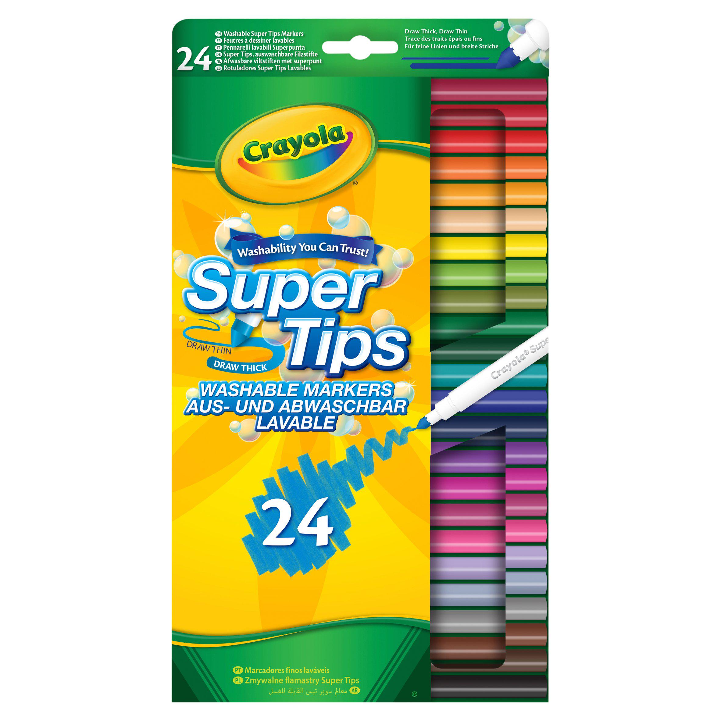 Crayola Super Tips Felt Tip Markers Pack of 24