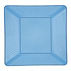 Sainsbury s Blue Square Plastic Plates x4 Sainsbury s