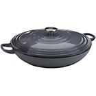 Habitat Grey Cast Iron Shallow Casserole Dish 3L - gallery image 1