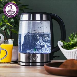 Russell Hobbs Illuminating Black Glass Kettle 21600-10 - gallery image 2