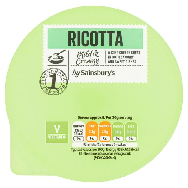 Sainsbury's Ricotta Cheese 250g £1.4 Compare Prices