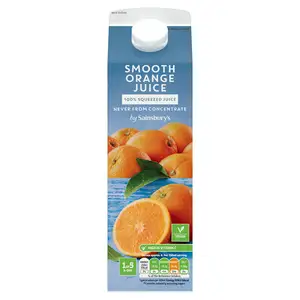 Sainsbury's 100% Pure Squeezed Smooth Orange Juice, Not From Concentrate 1L