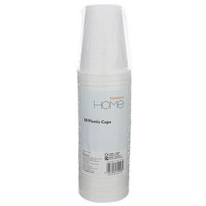 Sainsbury's Home White Plastic Cups 50Pk