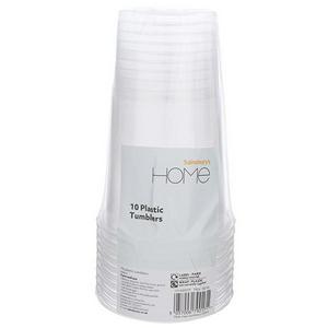 Sainsbury's Home Pack of 10 Clear Tumblers - 500ml - gallery image 2