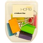 Sainsbury's Home Foldback Clips Assorted Colours 32mm 6pk Large - gallery image 1