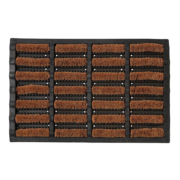 Sainsbury's Home Bootscraper Black & Brown Short Pile Doormat - gallery image 1