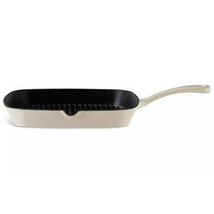 Habitat 23cm Cast Iron Griddle Pan - Cream - gallery image 2