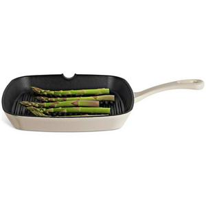 Habitat 23cm Cast Iron Griddle Pan - Cream - gallery image 3