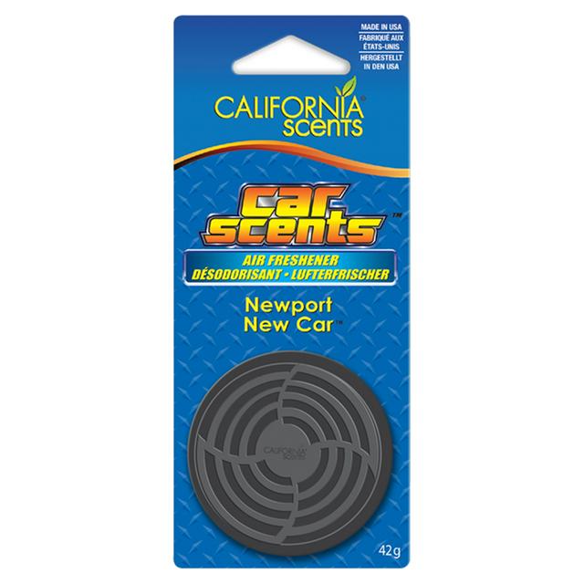California Scents, Car Air Fresheners Can, Newport New Car Scent, Pack of  4, Strong Adjustable Long-Lasting Fragrance, Eliminates Odour