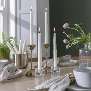 Habitat Tapered Dinner Candles - Ivory Pack of 10 - gallery image 2