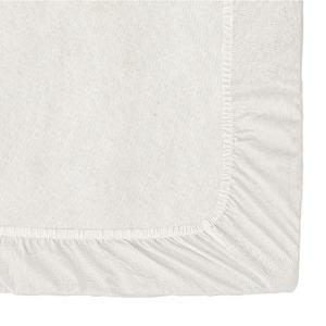 Habitat Cotton Rich 180TC Plain Fitted Sheet - Cream - gallery image 2