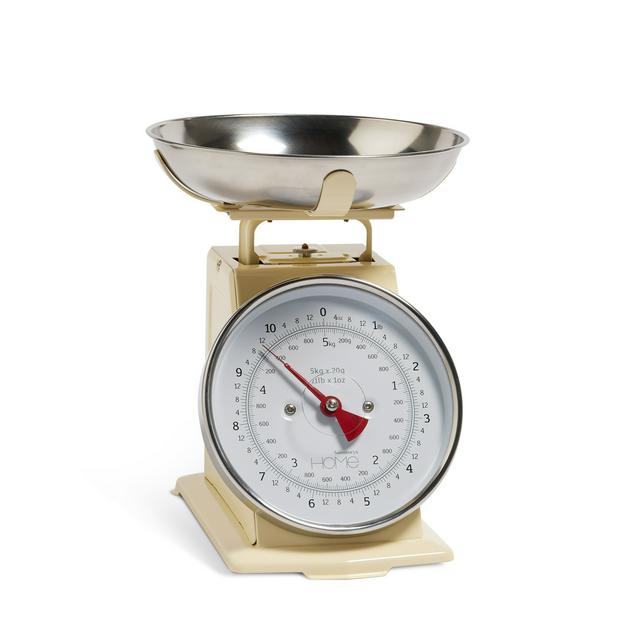 Sainsbury's Home Habitat Stainless Steel Mechanical Kitchen Scale - Cream