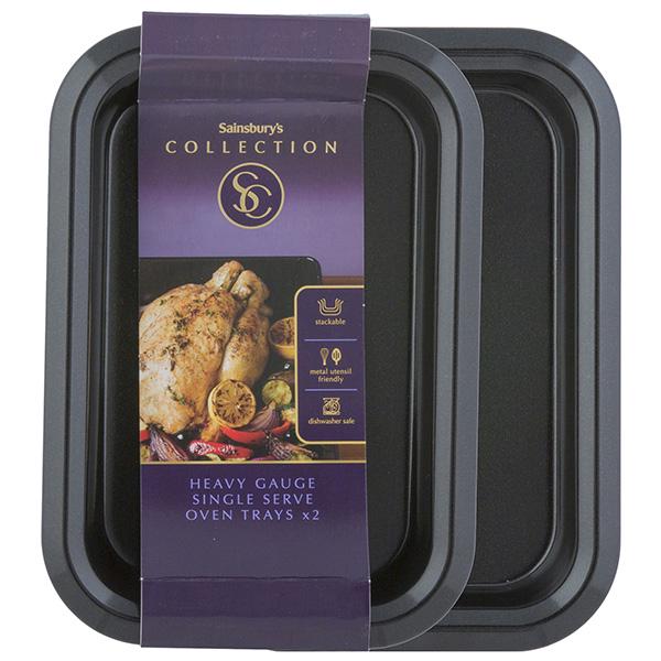 Habitat Single Serve Oven Trays Black x2 - gallery image 1