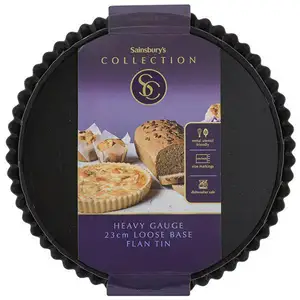 SAINSBURYS > Homeware Outdoors > Sainsbury's Home 23cm Round Loose Base Black Flan Tin