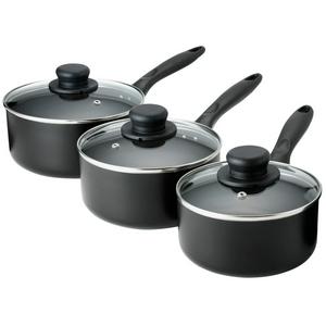 Sainsbury's Home 3 Piece Aluminium Pan Set - Grey - gallery image 3