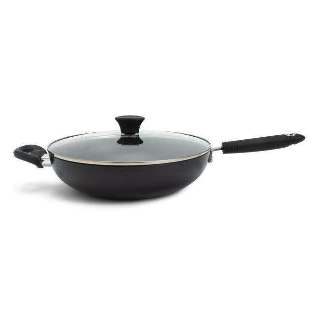 Sainsbury's Home Habitat Aluminium Stirfry Pan - Black