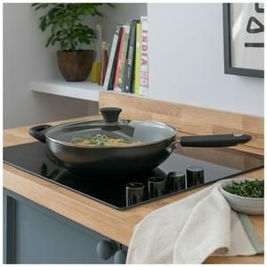 Habitat Aluminium Stirfry Pan - Black - gallery image 2