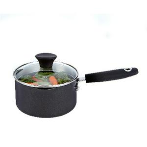 Habitat 16cm Aluminium Saucepan With Lid - Black - gallery image 5