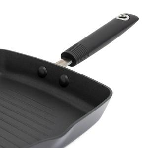 Habitat 24cm Non Stick Aluminium Griddle Pan - Black - gallery image 3