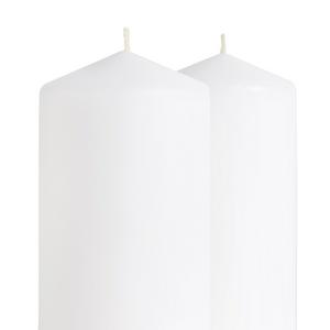 Habitat Large Pillar Unscented Candle - White Pack of 4 - gallery image 4