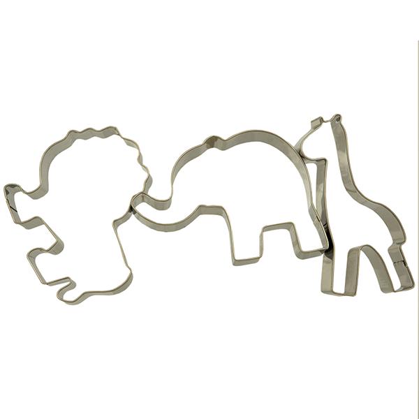 Sainsburys Home 3 Piece Zoo Animals Cookie Cutters - gallery image 1