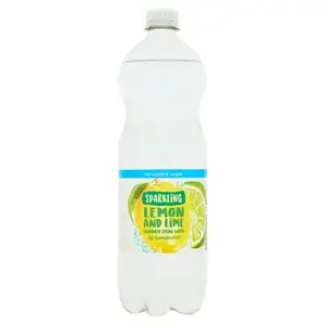 Sainsbury's Bottled Sparkling Flavoured Water, Lemon & Lime 1L