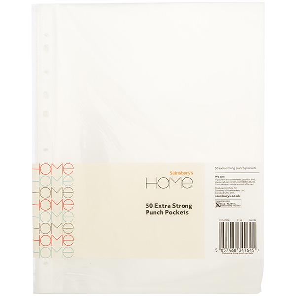 Sainsbury's Home Extra Strong Punch Pockets 50pk - gallery image 1