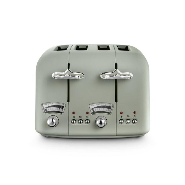 De Longhi CTO4.GR Argento Flora 4 Slice Toaster Green Sainsbury s