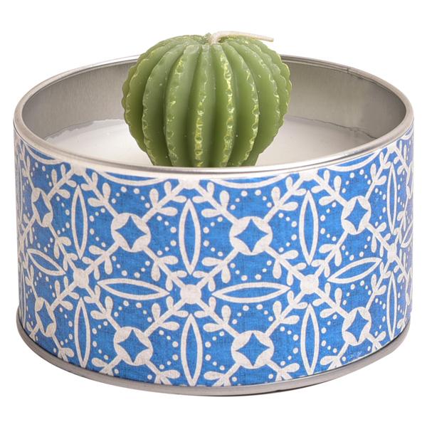 Sainsbury's Home Havana Mojito Short Tin Candle with Faux Cactus - gallery image 1