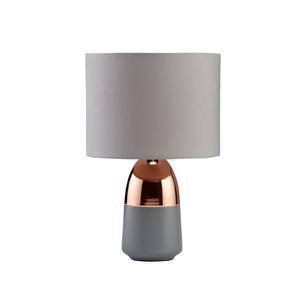 Duno Touch Table Lamp Grey Copper, Copper Side Table Lamps