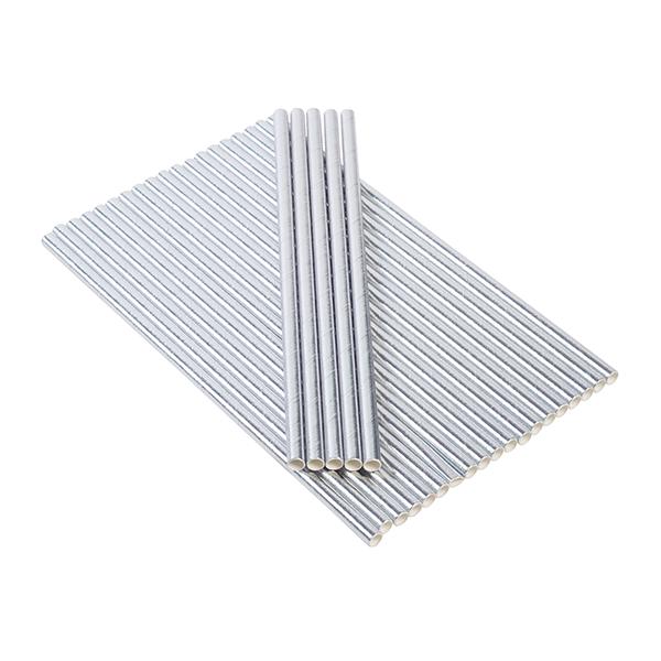 Sainsbury's Home Pack of 25 Silver Straws - gallery image 1