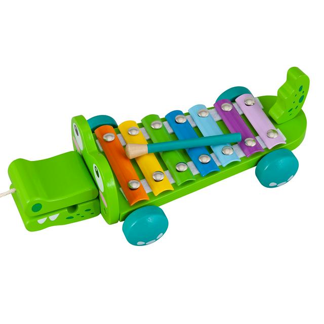 chad valley wooden crocodile xylophone